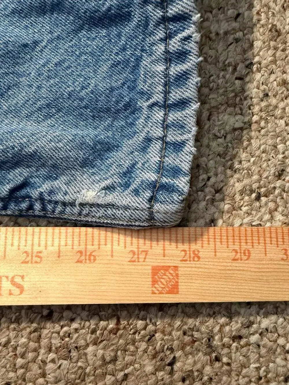 Vintage Carhartt Relaxed‎ Fit Flannel Lined Blue Denim Jeans